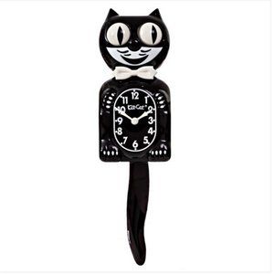 Original Full Sized Black Kit Kat Cat Klock Clock